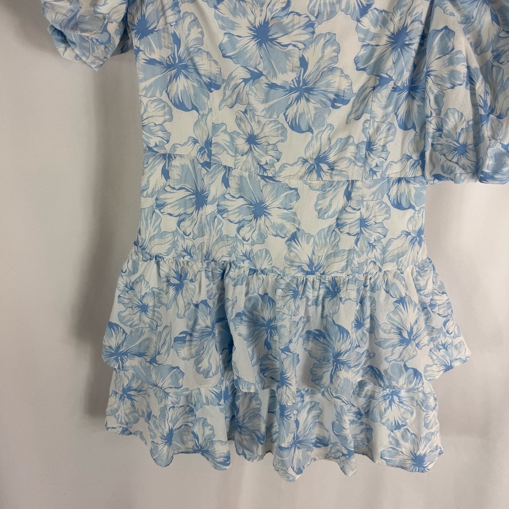 HELLO MOLLY LADYLIKE ETIQUETTE MINI DRESS floral white, light blue Size: M - Picture 8 of 17